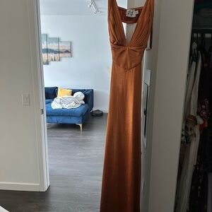 Elegant Copper Evening Gown
